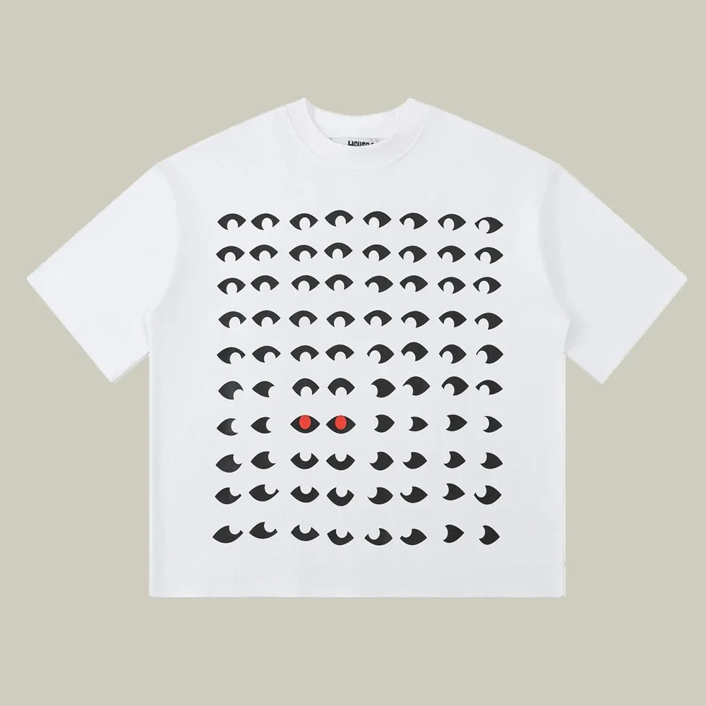 SAINT OF MICHAEL HOUSE OF ERRORS Streetwear Hip Hop Graphics Printed Casual Tees Oversized Loose Tops T Shirt For Men