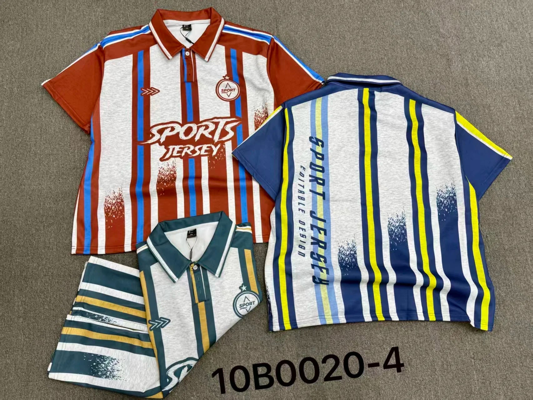 Factory Three-piece Suit Hip Hop Streetwear Sports Three Buttons Tops Casual Men Clothing Printing LapelT-shirt for Men