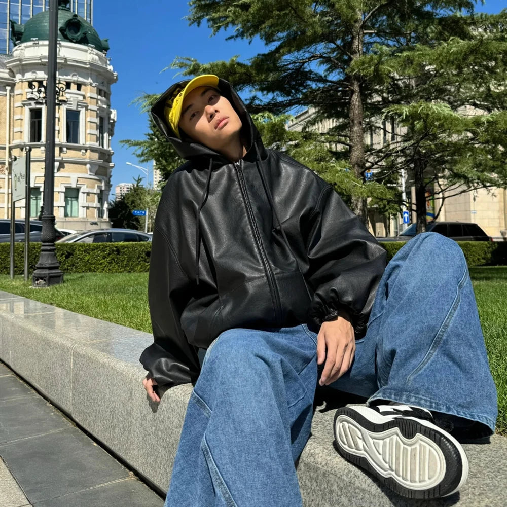 SAINT OF MICHAEL Fashion Streetwear Best Quality Cortex Coat Casual Loose Oversize Tops Vintage Solid Color Jacket For Men