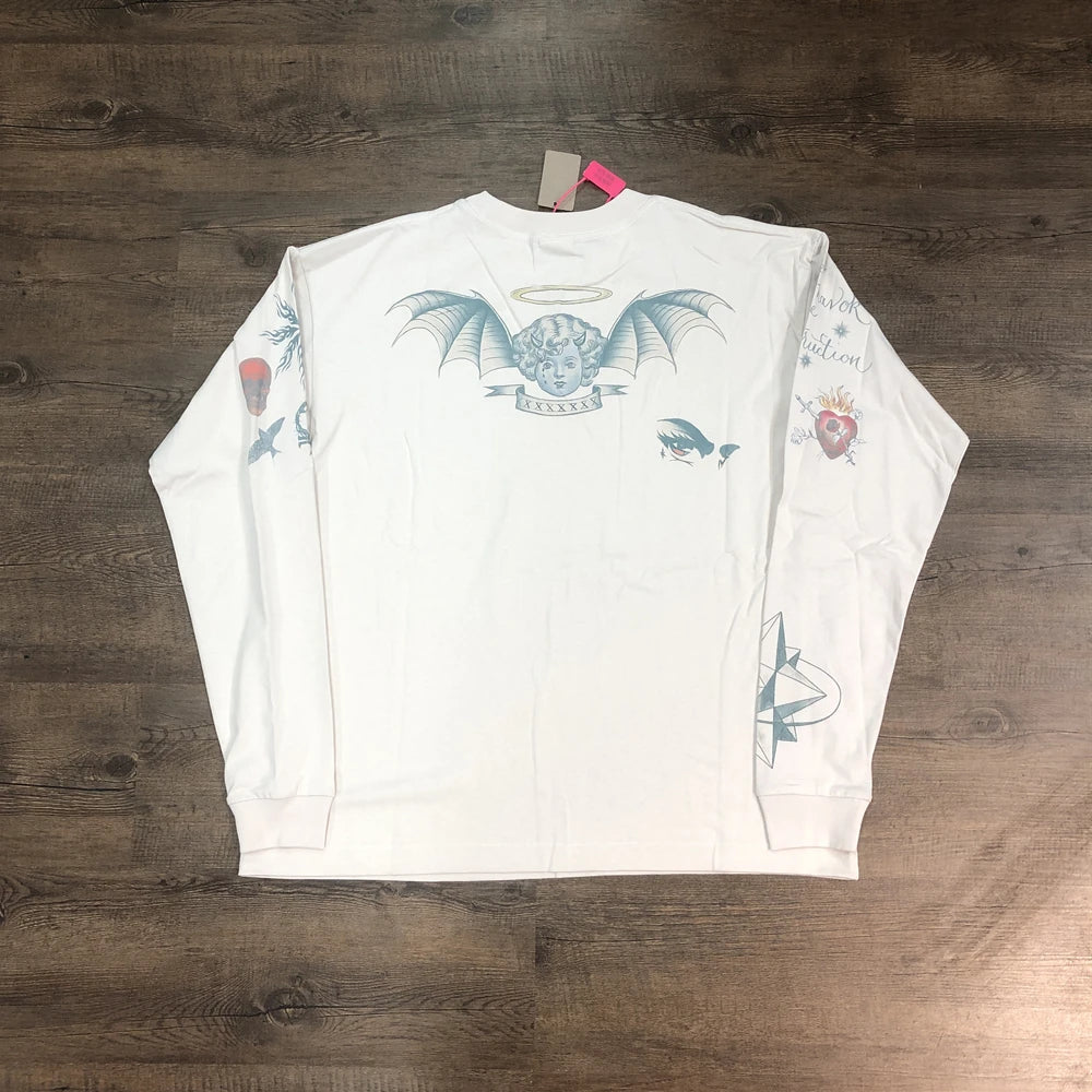 SAINT OF MICHAEL 25SS 1:1 Fashion Streetwear Vintage Long Sleeves Tee Loose Oversized Tops 100%Cotton Casual T Shirt Men