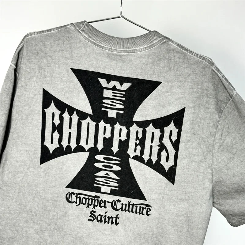 SAINT OF MICHAEL American Style Fashion Streetwear Printed Vintage Best Quality Tee Loose Oversized Tops 100%Cotton T Shirt Men