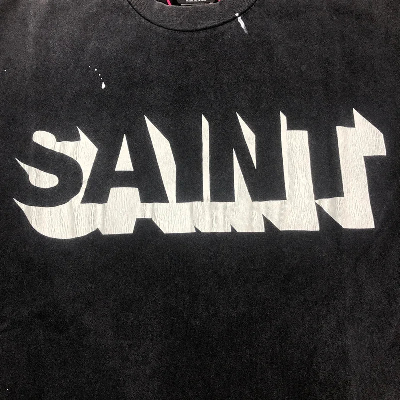 SAINT OF MICHAEL 1:1 Best Quality Streetwear Printed Tops Loose Summer 100%Cotton Tee Oversized Vintage T Shirt For Men
