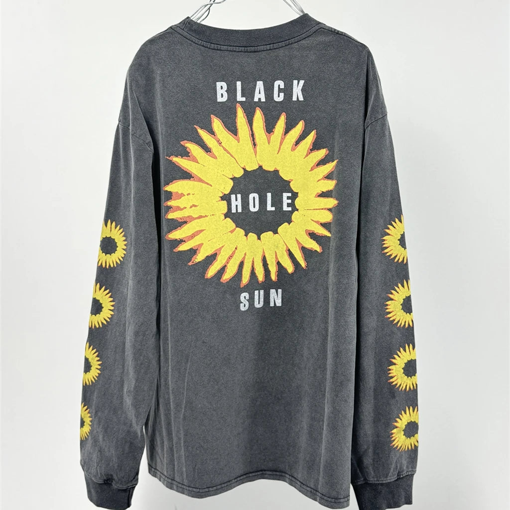 SAINT OF MICHAEL 1:1 Fashion Streetwear American Style Long Sleeves Tee Quality Printed Tops 100%Cotton Vintage T Shirt Men