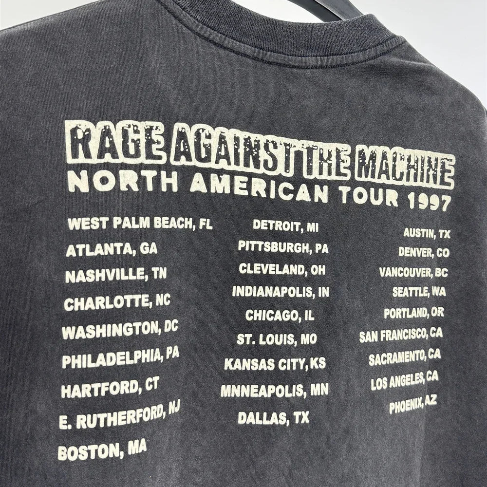 SAINT Of MICHAEL Fashion Streetwear Best Quality Creativity Printed Vintage Tee 100%Cotton Tops Oversize Loose T Shirt For Men