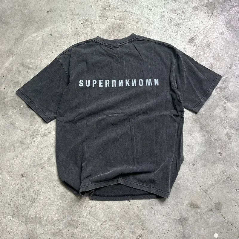 SAINT OF MICHAEL Fashion Streetwear Vintage Tee Graphics Printed Casual Tops Loose Oversized Clothing Best Quality T Shirt Men