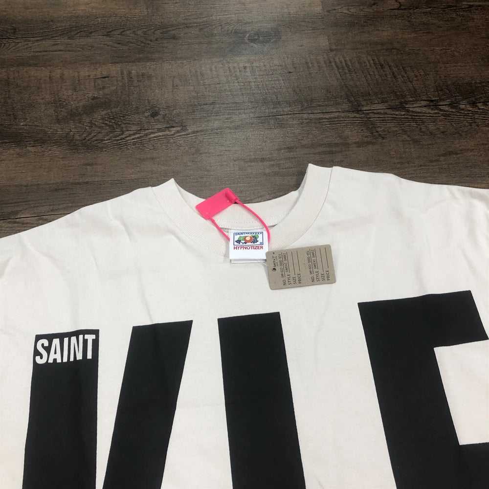 SAINT OF MICHAEL 1:1 Fashion  American Style Casual Streetwear Long Sleeves Tee Loose Oversized Tops Vintage T Shirt Men