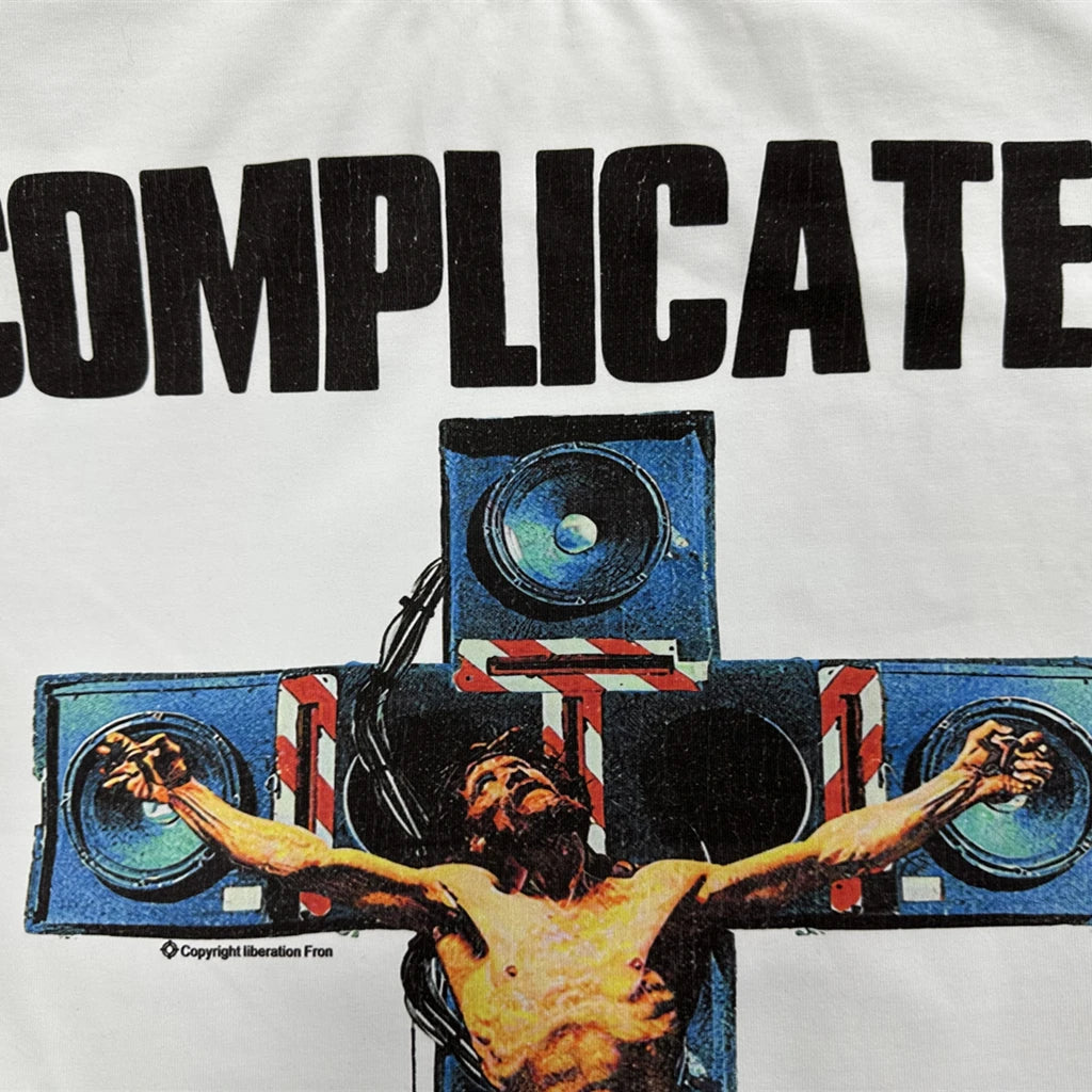 SAINT OF MICHAEL 1:1 Japanese Style Streetwear Fashion Printed Tee Loose Oversized Tops 100%Cotton Vintage T Shirt For Men