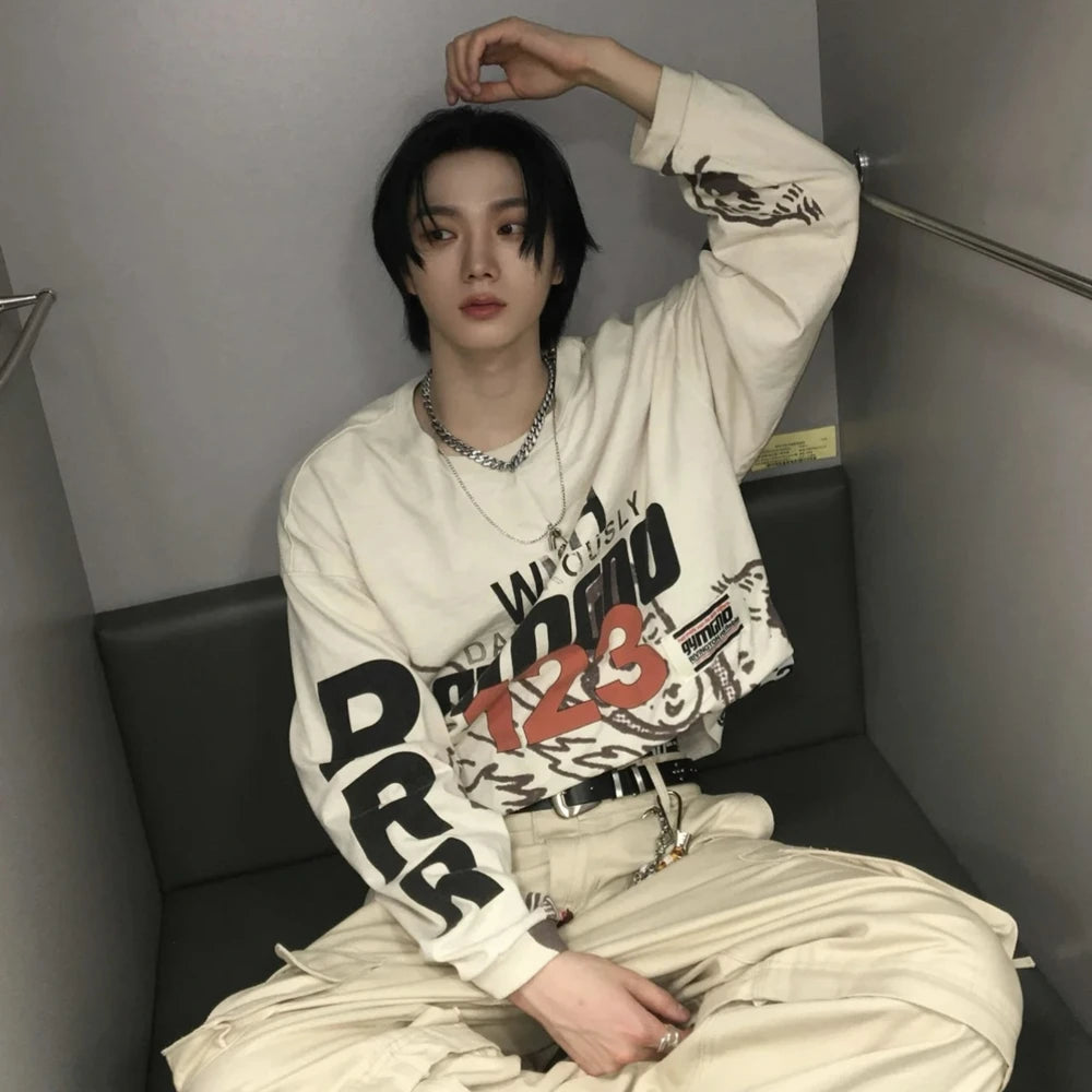 SAINT OF MICHAEL Fashion RRR123 Luxury Brand Streetwear Best Quality Vintage Printed Tee Loose Oversize Tops T Shirt For Men