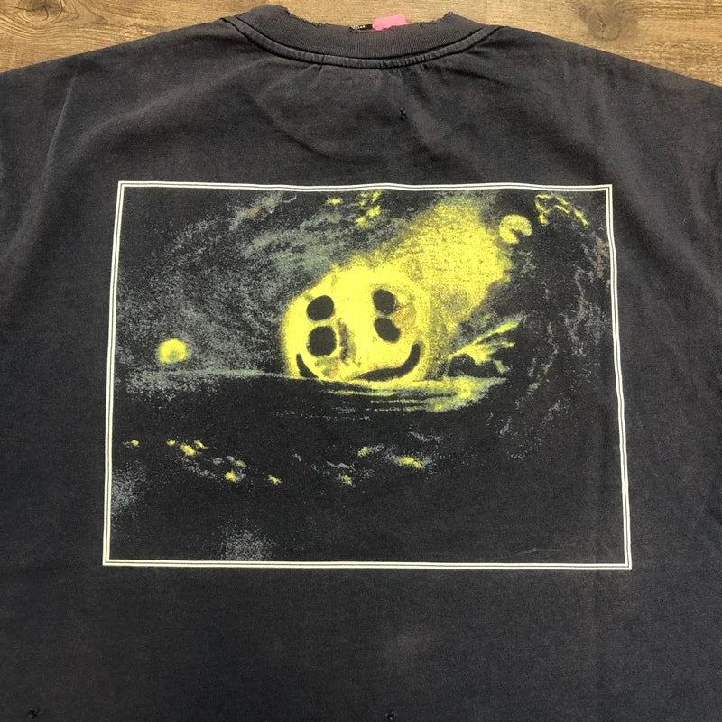 SAINT OF MICHAEL 1:1 American Style Fashion Streetwear Vintage Clothing Loose Tops Oversized Tee Summer T Shirt Men