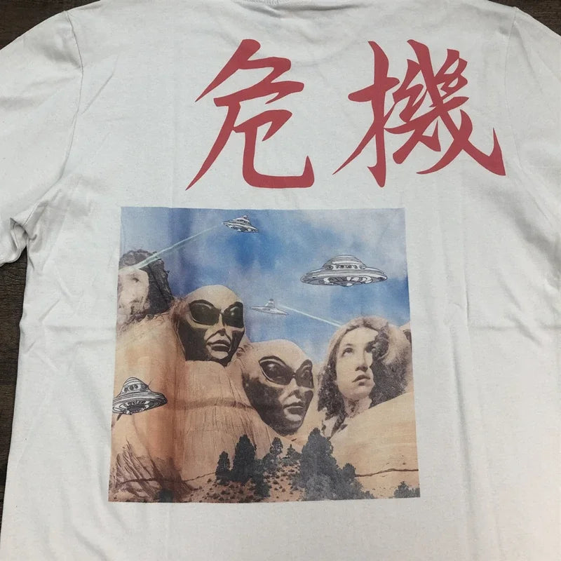 SAINT Of MICHAEL Fashion Best Quality Streetwear 1:1 Printed Tee Oversized Tops 100%Cotton Loose T Shirt For Men