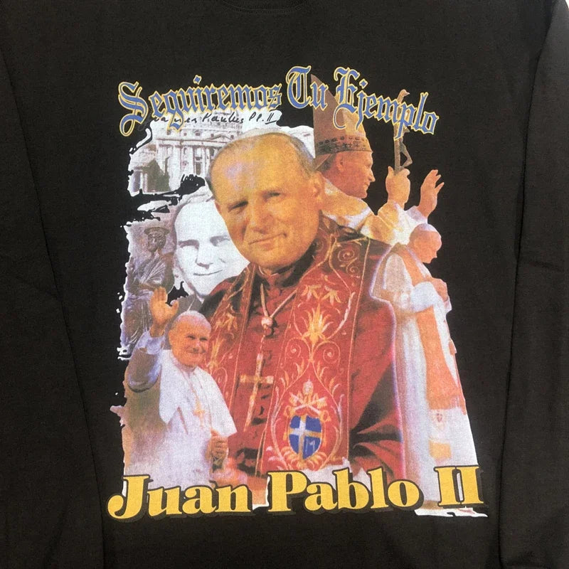 SAINT OF MICHAEL KANYE SEASON9 Fashion Best Quality Casual Loose Oversized Long Sleeves Tee Tops 100%Cotton T Shirt Men