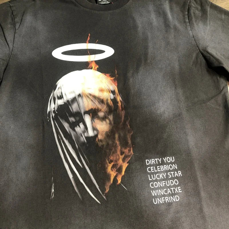 SAINT OF MICHAEL 1:1 Best Quality Fashion Streetwear Vintage Clothing Tops Loose Oversized Tee Summer Casual T Shirt Men