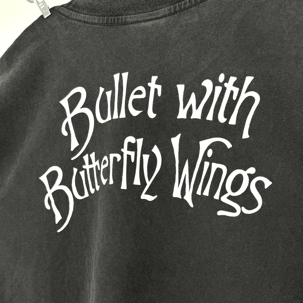 SAINT OF MICHAEL Fashion Streetwear Best Quality Vintage Printed Tops Loose Oversize Tee 100%Cotton Summer T Shirt For Men