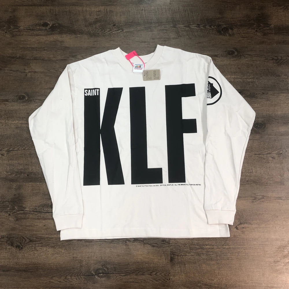 SAINT OF MICHAEL 1:1 Fashion  American Style Casual Streetwear Long Sleeves Tee Loose Oversized Tops Vintage T Shirt Men