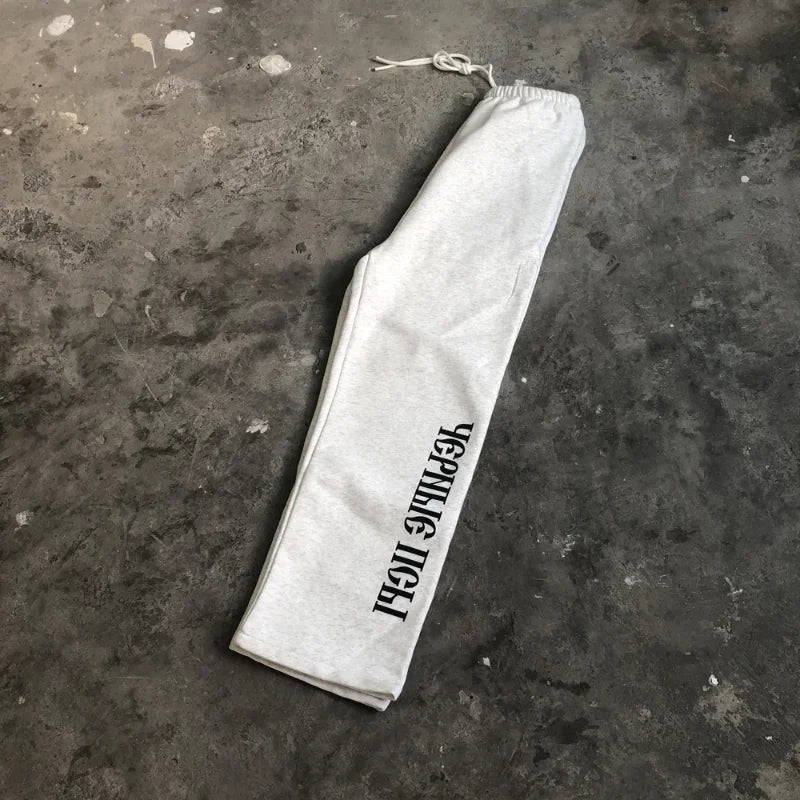 SAINT OF MICHAEL Y2K YE 1:1 DONDA KANYE Fashion Quality Velvet Printed Sweatpants Loose Trousers Casual Pants For Men Unisex