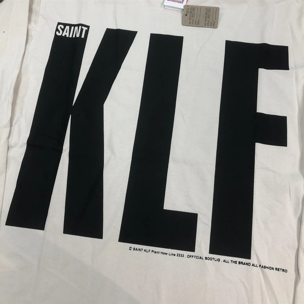 SAINT OF MICHAEL 1:1 Fashion  American Style Casual Streetwear Long Sleeves Tee Loose Oversized Tops Vintage T Shirt Men