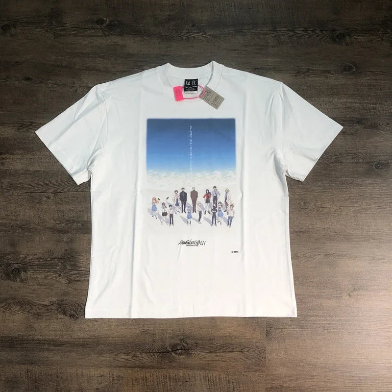 SAINT OF MICHAEL 1:1 Fashion Streetwear Cartoon Printed Vintage Tee Casual Loose Oversized Tops 100%Cotton T Shirt Men