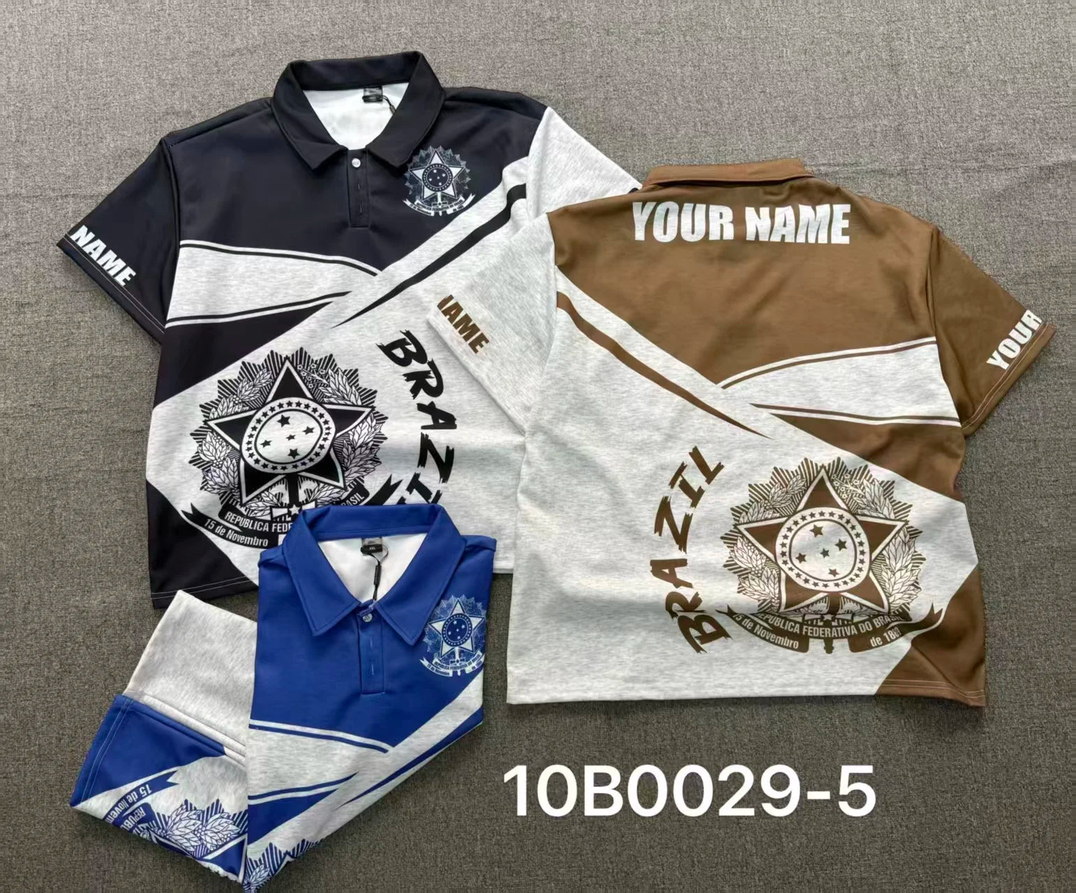 Factory Three-piece Suit Hip Hop Streetwear Sports Three Buttons Tops Casual Men Clothing Printing LapelT-shirt for Men