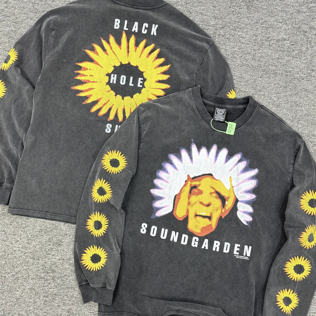 SAINT OF MICHAEL 1:1 Fashion Streetwear American Style Long Sleeves Tee Quality Printed Tops 100%Cotton Vintage T Shirt Men