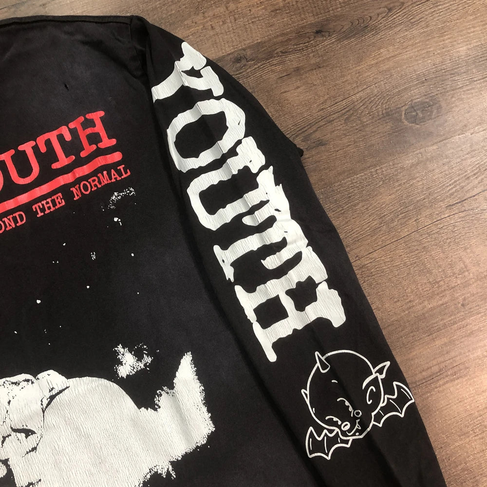 SAINT OF MICHAEL 1:1 Fashion American Style Streetwear Vintage Long Sleeves Tee Loose Oversized Tops 100%Cotton T Shirt Men