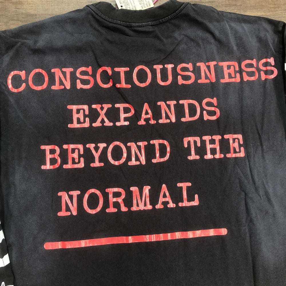 SAINT OF MICHAEL 1:1 Fashion American Style Streetwear Vintage Long Sleeves Tee Loose Oversized Tops 100%Cotton T Shirt Men