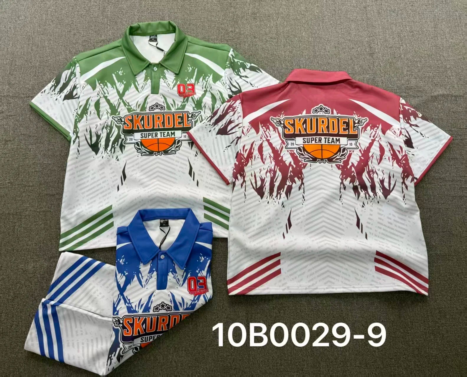 Factory Three-piece Suit Hip Hop Streetwear Sports Three Buttons Tops Casual Men Clothing Printing LapelT-shirt for Men