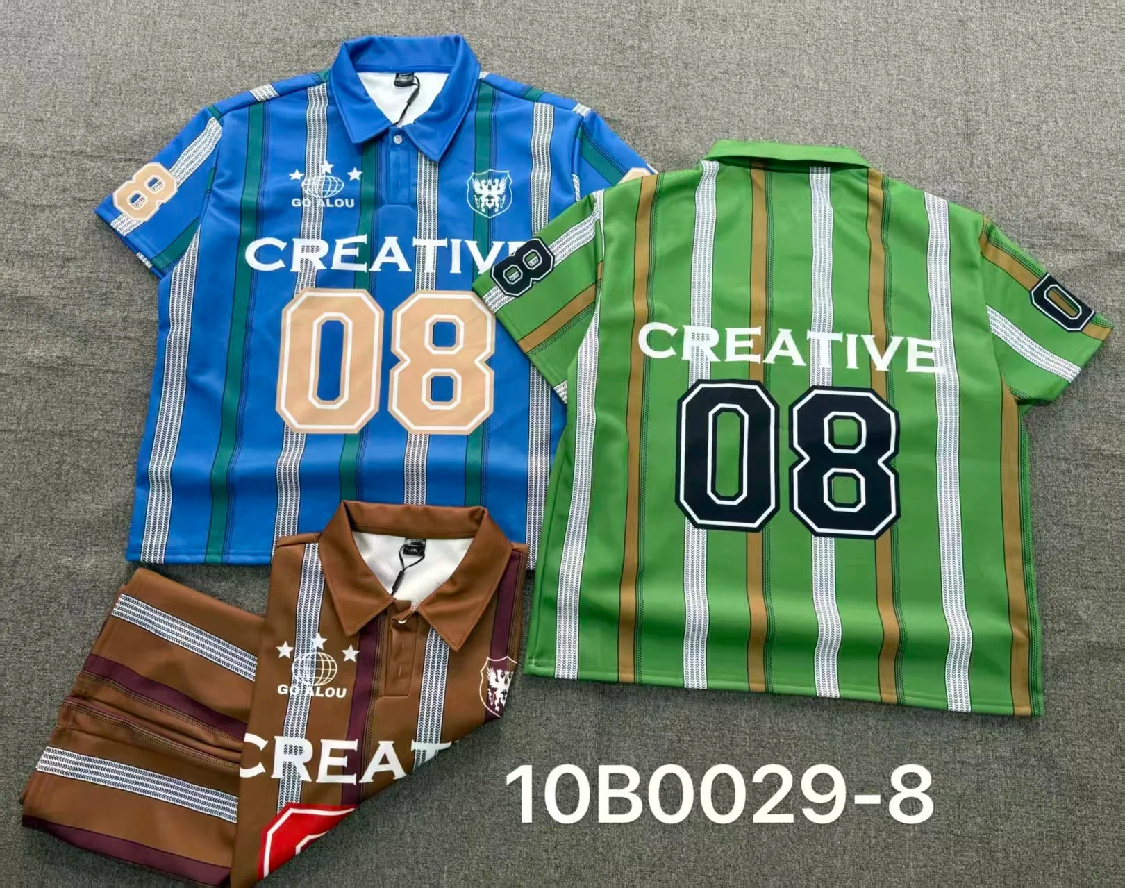 Factory Three-piece Suit Hip Hop Streetwear Sports Three Buttons Tops Casual Men Clothing Printing LapelT-shirt for Men