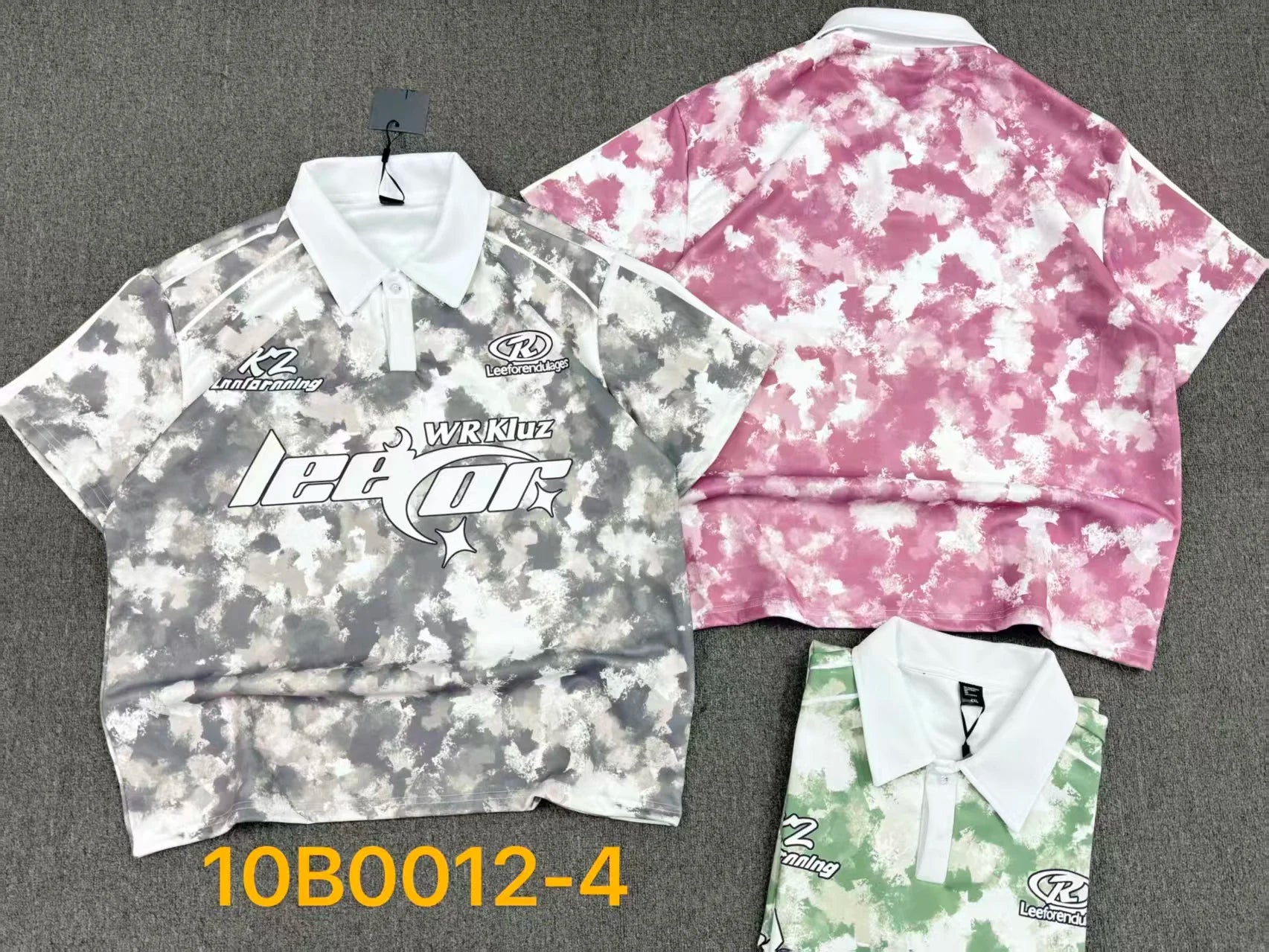 Factory Three-piece Suit Hip Hop Streetwear Sports Three Buttons Tops Casual Men Clothing Printing LapelT-shirt for Men