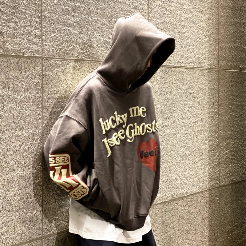 SAINT OF MICHAEL Fashion Brand CPFM Streetwear KANYE Overesized Loose Tops Foam Printed Hoodies Sweatshirt Pullover For Men