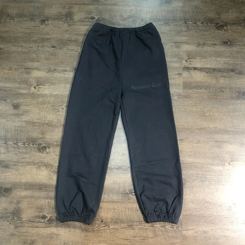 SAINT OF MICHAEL 1:1 KANYE Best Quality Streetwear Vintage Sweatpants Casual Ankle Binding Pants 100%Cotton Loose Trouser Men