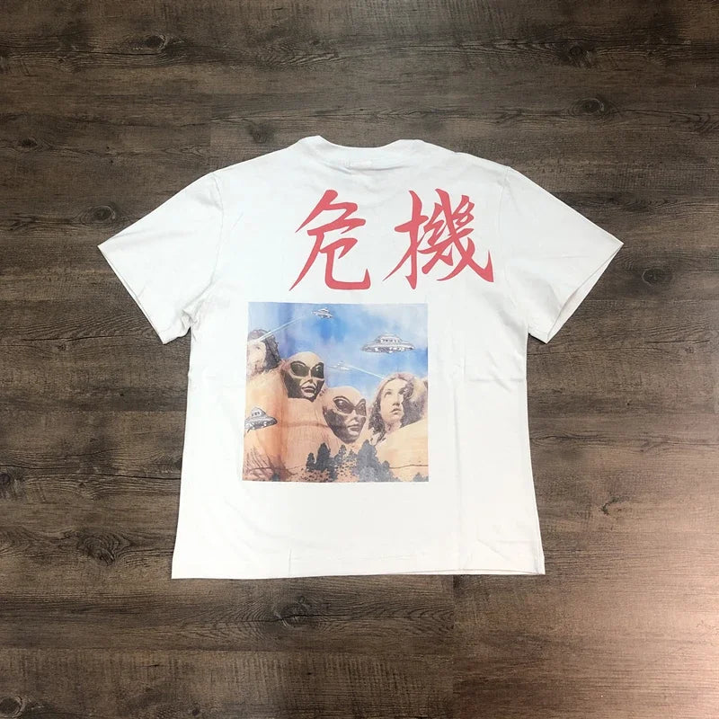 SAINT Of MICHAEL Fashion Best Quality Streetwear 1:1 Printed Tee Oversized Tops 100%Cotton Loose T Shirt For Men