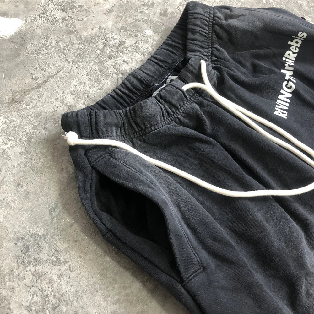 SAINT OF MICHAEL RRR123 Fashion Streetwear Vintage Printed Sweatpants Casual Loose 100%Cotton Drawstring Pants For Men Unisex