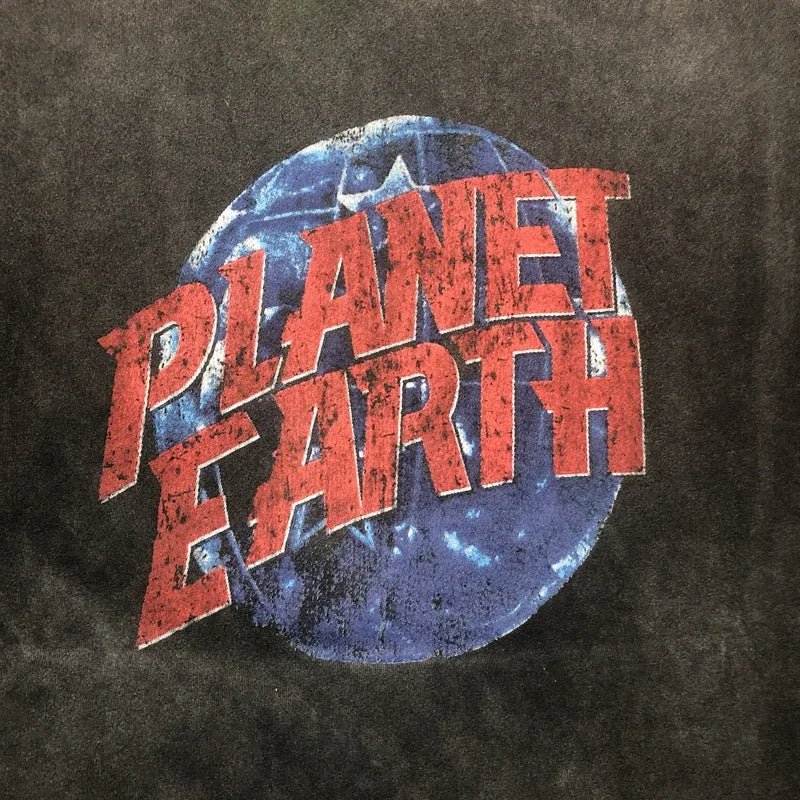 SAINT OF MICHAEL Fashion American Style Streetwear Vintage Hole Tee Casual 100%Cotton Loose Oversized Tops Summer T Shirt Men