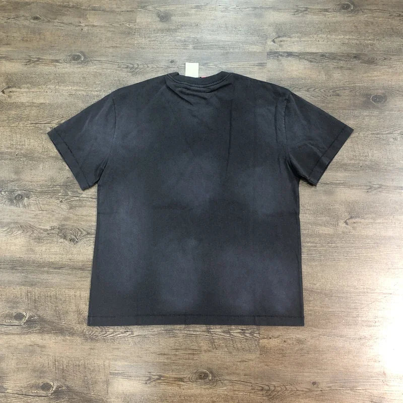 SAINT Of MICHAEL 1:1 Fashion American Style Streetwear Vintage Clothing Casual Tops Oversized Tee Loose Summer T Shirt Men