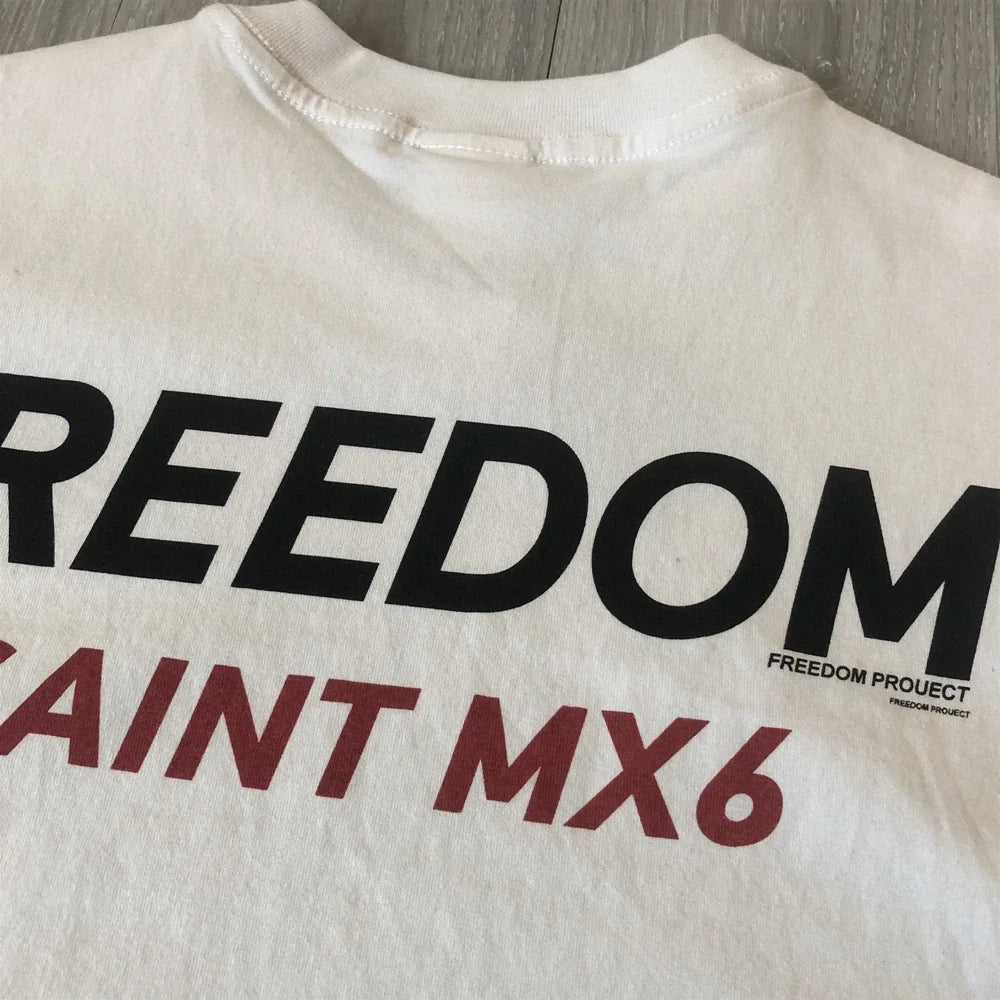 SAINT OF MICHAEL Best Quality Streetwear Astronaut Graphics Printed Vintage Clothing Loose Cotton Tee Tops T Shirt For Men