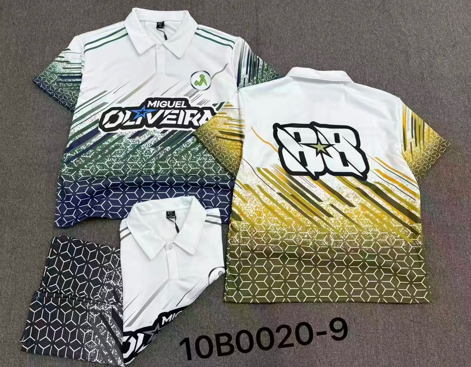 Factory Three-piece Suit Hip Hop Streetwear Sports Three Buttons Tops Casual Men Clothing Printing LapelT-shirt for Men