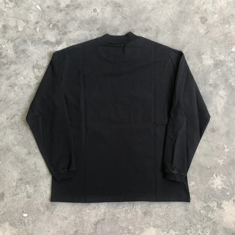 SAINT OF MICHAEL BULLY KANYE WEST Fashion Best Quality Vintage Printed Tops Casual Tee Loose Oversized Long Sleeves T Shirt Men