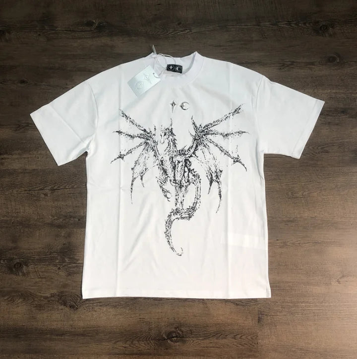 SAINT OF MICHAEL 1:1 Best Quality Streetwear Printed Tops Loose Summer 100%Cotton Tee Oversized Vintage T Shirt For Men