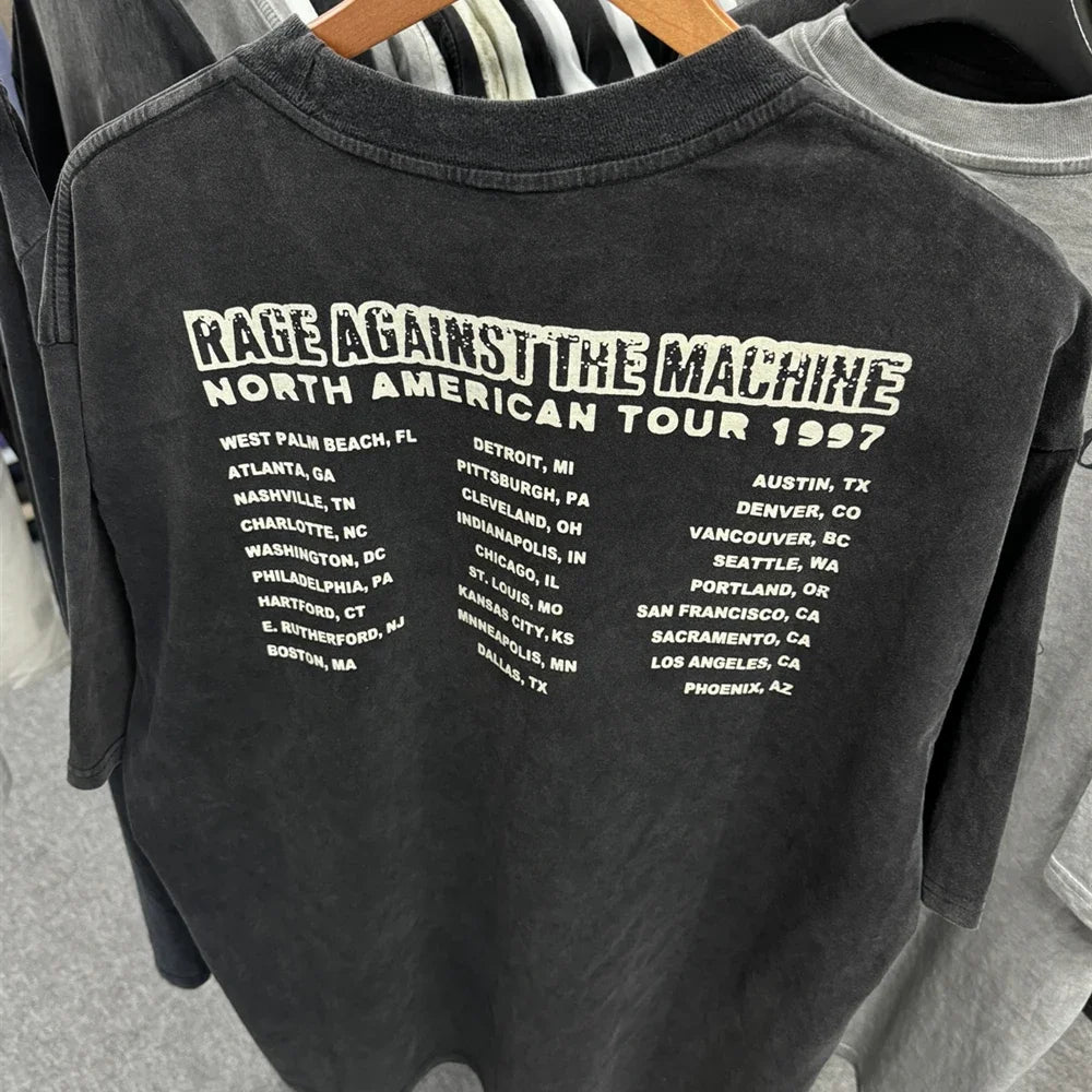 SAINT Of MICHAEL Fashion Streetwear Best Quality Creativity Printed Vintage Tee 100%Cotton Tops Oversize Loose T Shirt For Men