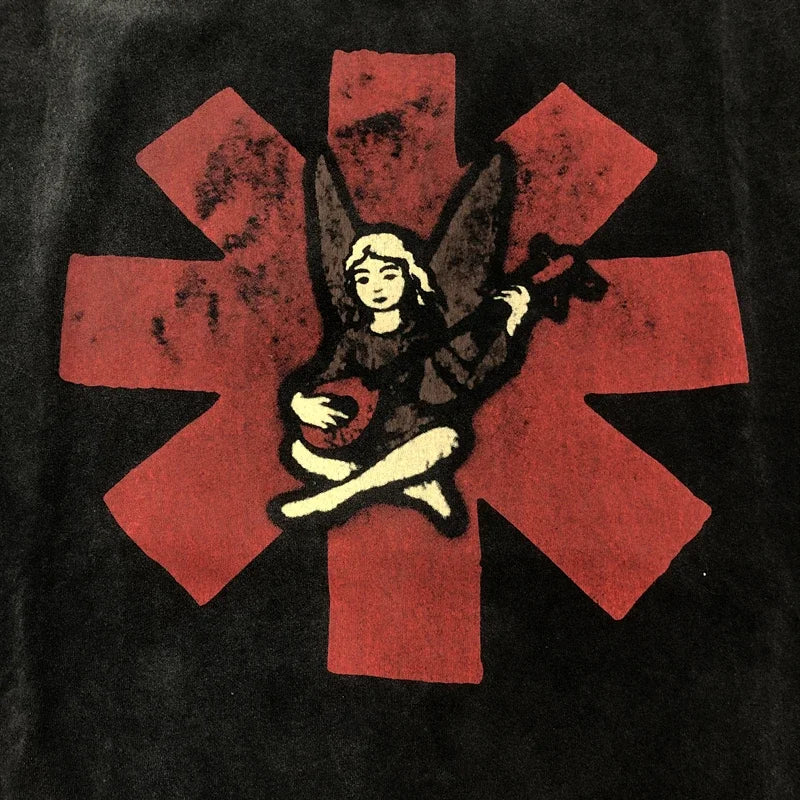 SAINT OF MICHAEL Fashion Vintage Clothing Streetwear Summer 100%Cotton Hole Tops Loose Oversized Printed Casual Vest For Men